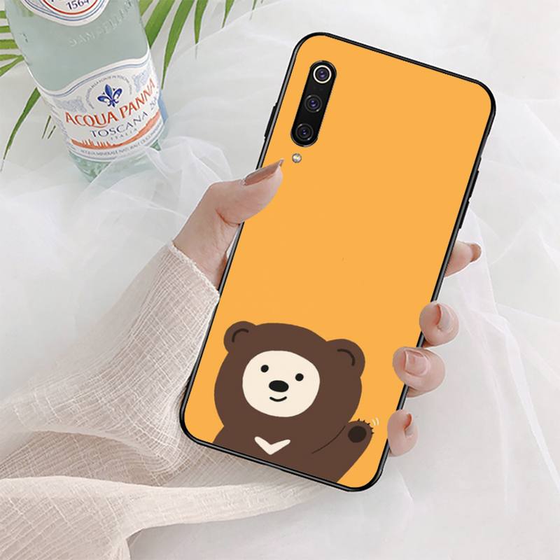 Cute Cartoon Bear Animal Phone Case for Xiaomi Mi 5 6 8 9 10 Lite Pro SE Mix 2s 3 F1 Max2 3