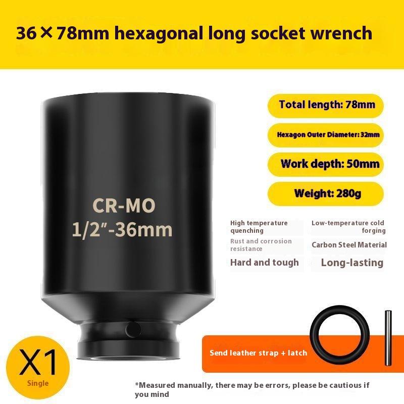 Elektrischer Schraubenschlüssel Verlängerte Sechskantnuss Pneumatische Luftpistole Vertiefte Stecknuss Luftschrauber Autoreparaturwerkzeug