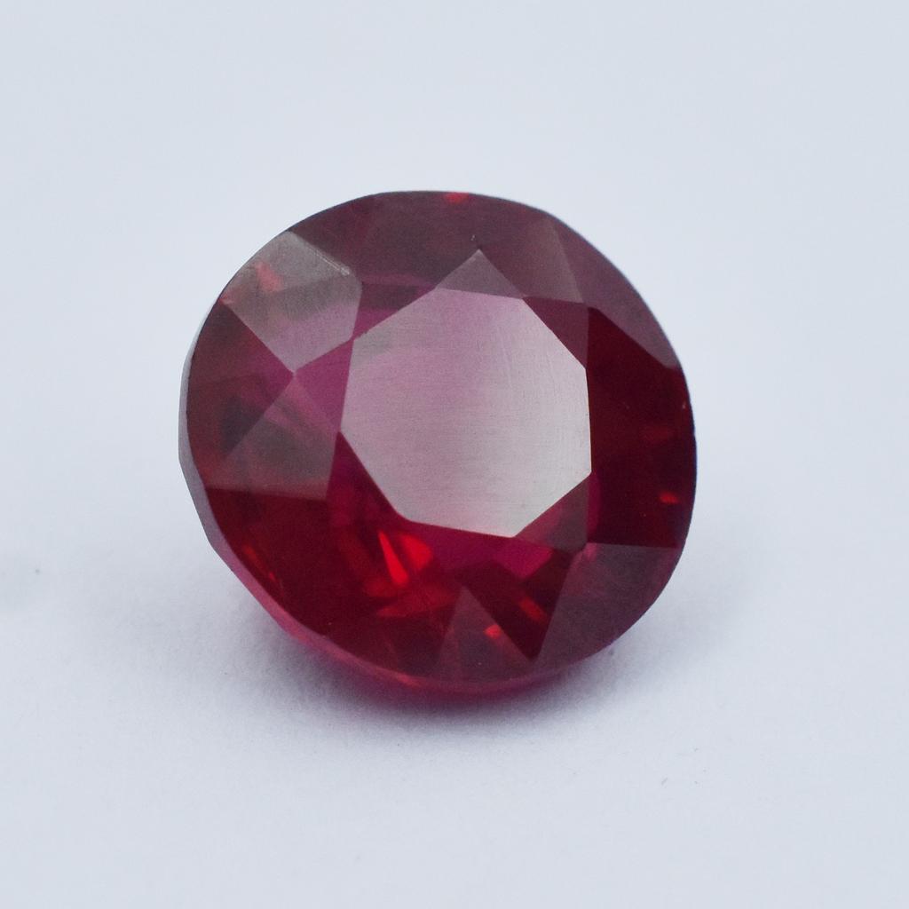 10.95 Carat Natural Red Ruby CERTIFIED Round Cut Flawless Loose Gemstone