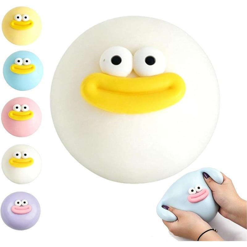 Smushers Face Squishy, smushers Squishy with Interchangeable Faces, Soft Slow Rebound Sensory Squeeze Balls for Adults Soft Squeeze Toy Relief (Pink)