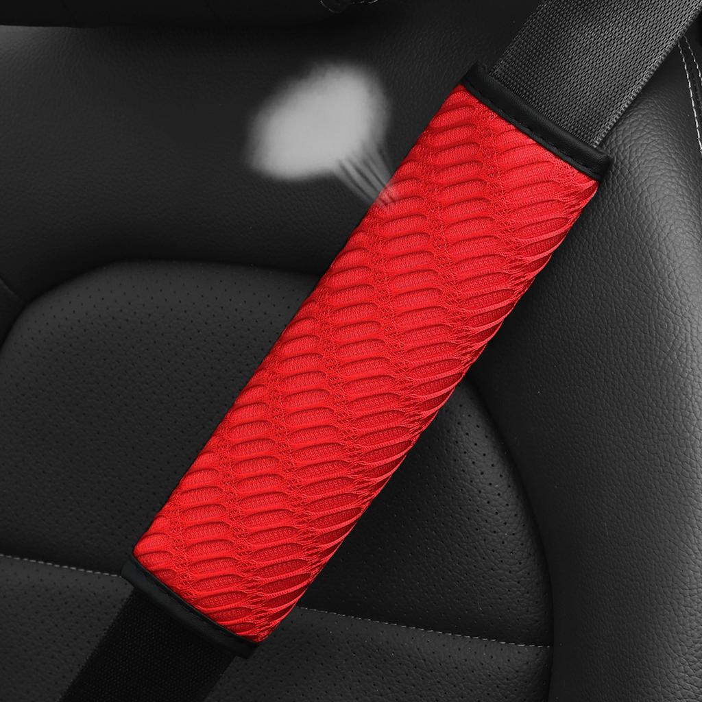 1 Three-dimensional Breathable Long Hole Mesh Cloth Car Seat Belt Shoulder Cover Insurance Belt Cover Automotive Supplies