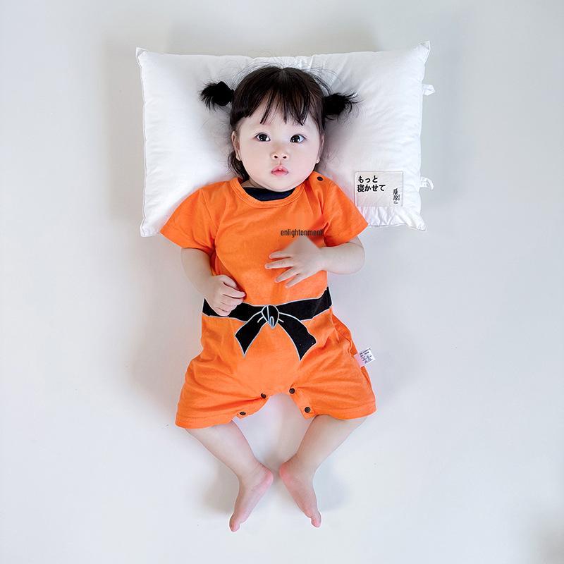 Infant Cotton Summer Cartoon Goku Romper - Cute & Lightweight Newborn Outfit