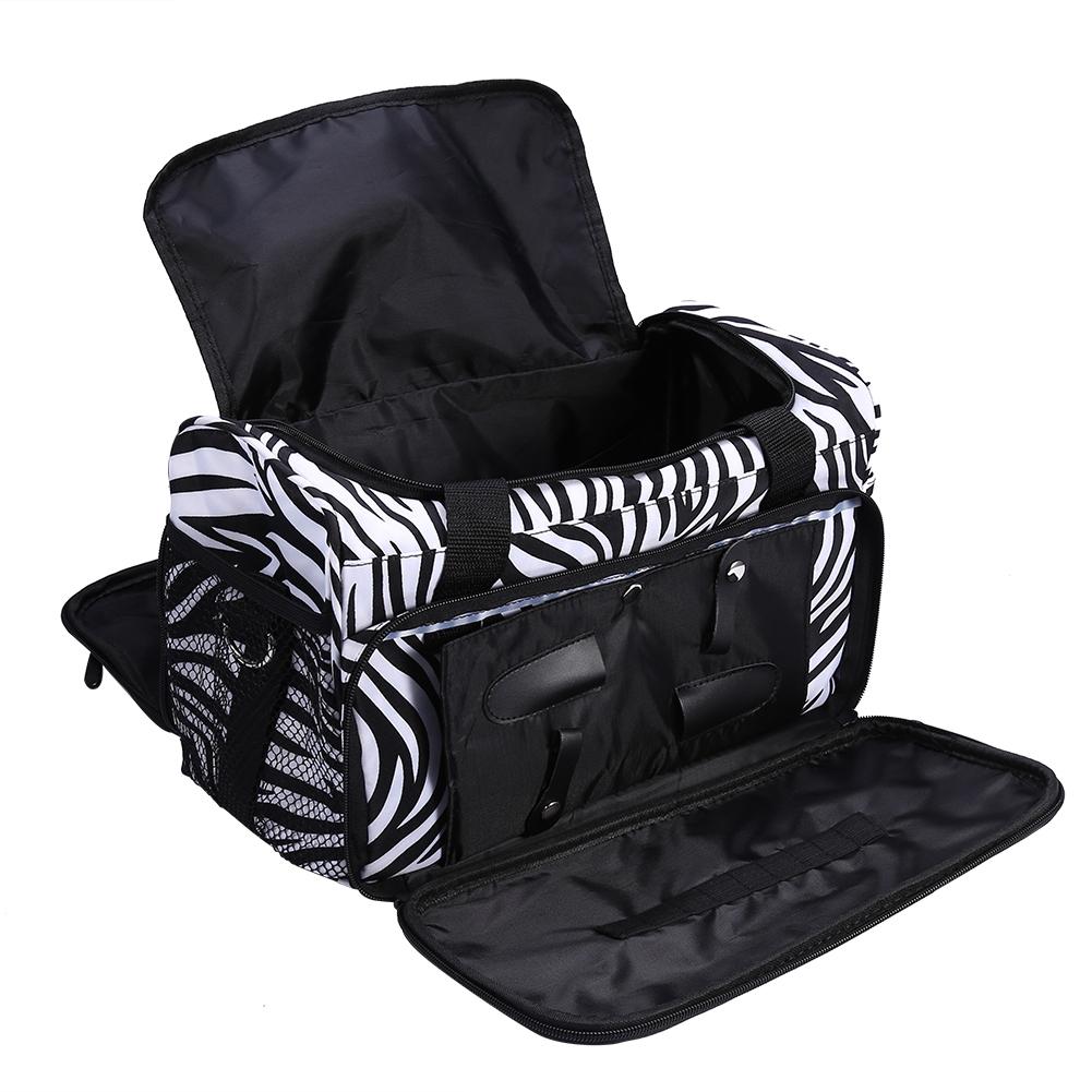 Handtasche mit Zebrastreifen Friseurwerkzeugtasche Tragbare Schere Kammhaltertasche Frisierkoffer