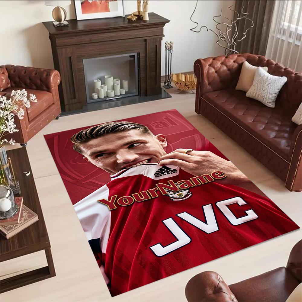 Arsenal Customize Text Area Rug Suitable for Playrooms Outdoor Game Room Hallway Anti-slip Rug Decorate Offices Gift for Festivals