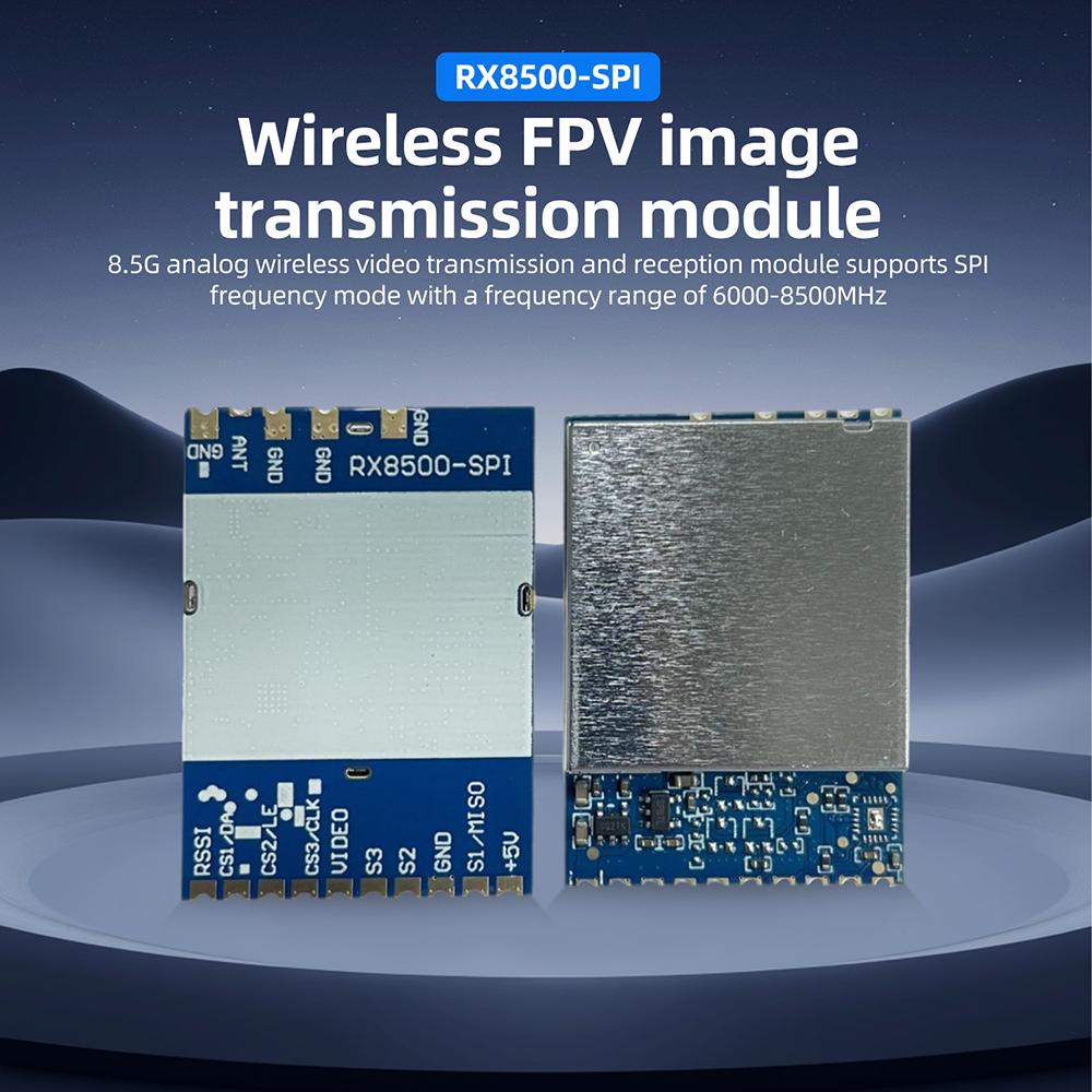 RX8111-SPI Wireless FPV Image Transmission Module Drone 8.1G Analog Wireless Video Transmission Reception Module 6GHz-8.1GHz