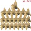 Medieval Knights Elf Dwarf Uruk-hai Mini Figures Armor Helmet Accessories Building Blocks DIY Bricks Toys For Kids Boys Gift