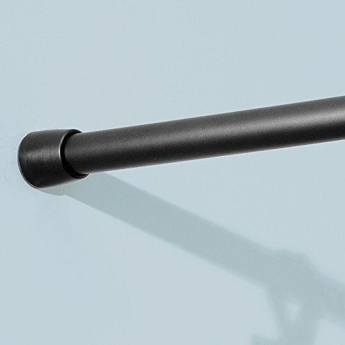 Barre de traction de rideau de douche - interdesign - cameo - pvc/polypropylène - noir - 190 x 4 cm