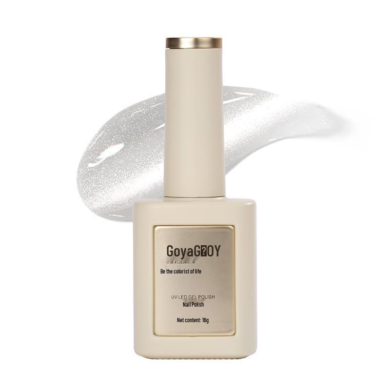 GaoYa Cat Eye Nail Polish Gel - 2025 New Flash White Elf Glass Beads