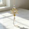 Elegant Crystal Lotus Wind Chime and Sun Catcher Pendant