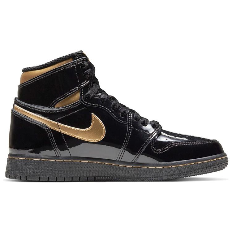 Air Jordan 1 Retro High OG Negro Metalizado Dorado GS 575441-032