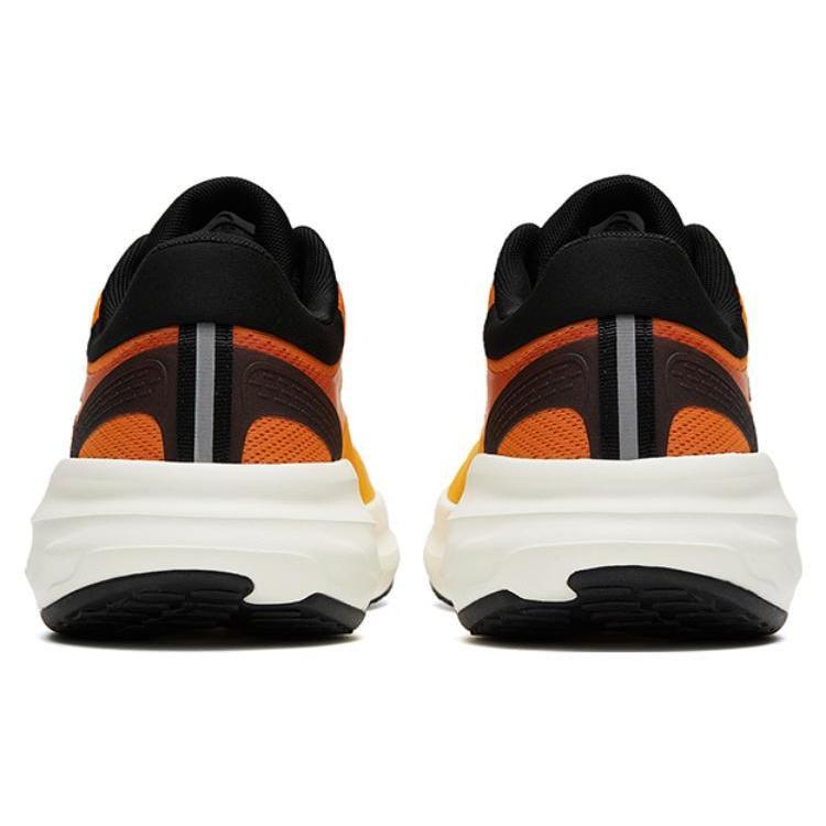 Anta LingFeng Cushioning Slip Resistant Abrasion Resistant Low Top Running Shoes Men's Black Yellow 912325585-4