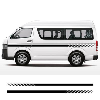 For Toyota Hiace Car Waist Line Side Long Stripes Decor Stickers Auto Body Decoration Vinyl Film Decals Tuning