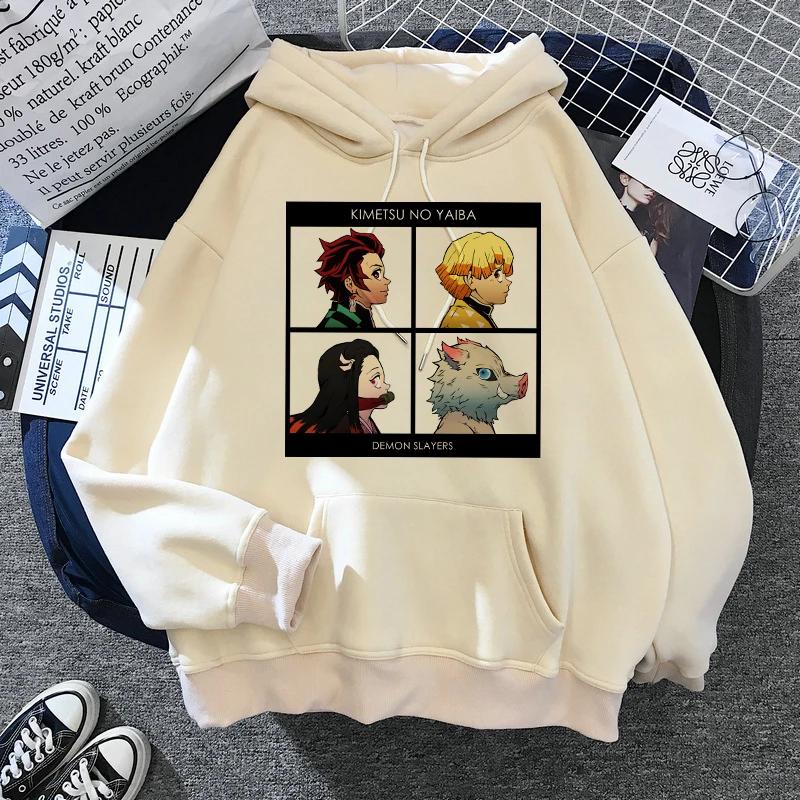 Demon Slayer Japanese Anime Hoodie 2000s Japanese Style Y2k Men's Fashion Casual Hoodie Harajuku Cartoon Hoodie