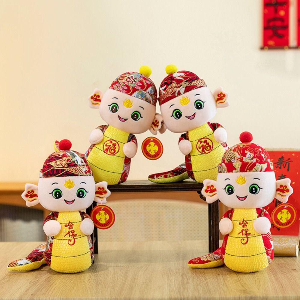 Plush Chinese Zodiac Snake Doll Cute Lucky Snake Doll Plushies  Spring Festival