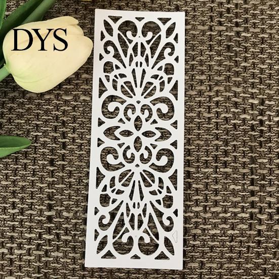 Rektangel Metal Udskæringsskabeloner DIY Scrapbog Baggrundspapir Kort Stencil