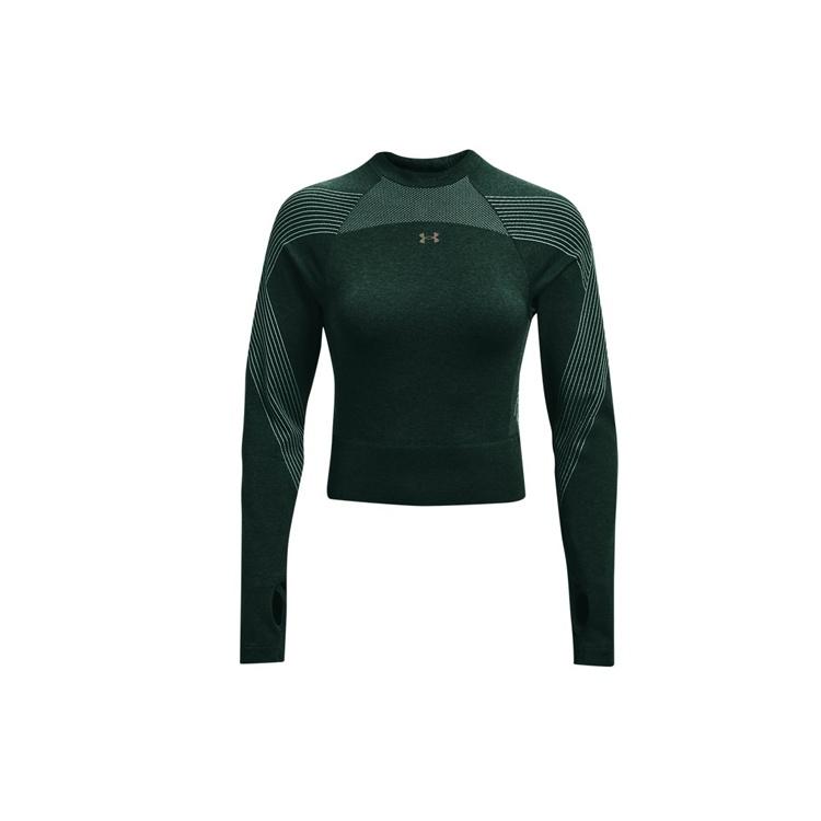 (WMNS) Under Armour Causual Training Short Sports Long Sleeve T-Shirts Green Women s 1362723-370 S