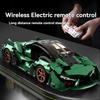 Non-Toxic Creative Technical Building Blocks Diy Green Sports Car Super Racing Building Blocks Brick Moc Model Kids Gift Birthday Gift