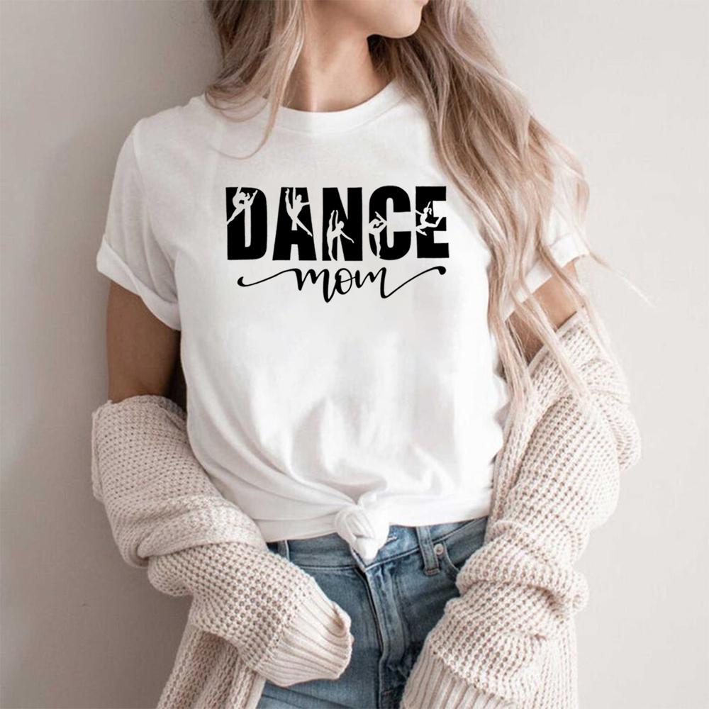 Dance Mom Shirt Dance Lover Dancer Mama Tshirt Vintage Mom Life Tees Women Short Sleeve Casual Tee Harajuku Tops Gift for Mom