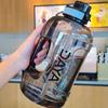 Large Capacity Transparent Sports Water Bottle Portable Strap Straw Pc Plastic Drinking Cup 2200ml Wholesale