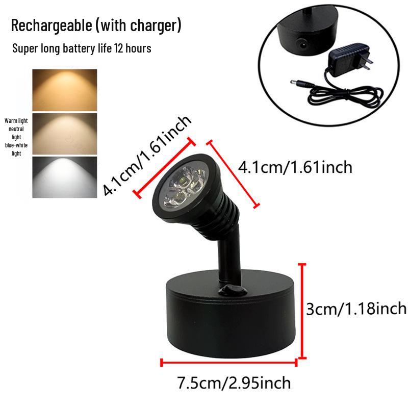 Wireless Jewelry Display Spotlight with Battery