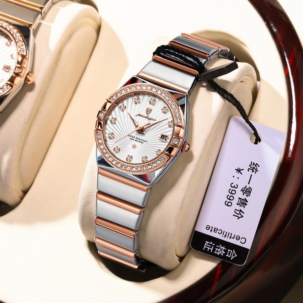 Swiss Womens Watch Waterproof Slim Quartz Watch With Date Function For Daily Use