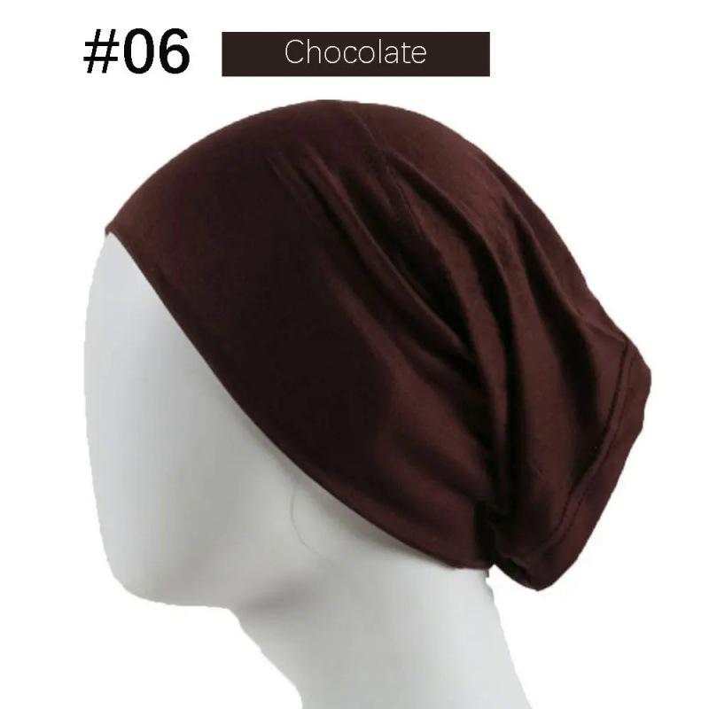 Modal Solid Color Women's High-Elasticity Mercerized Cotton Malaysian Tube Beanie Arabic Snood