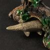 Metal Fish Figurines Animal Statues Alligators Gar Sculptures Collectibles Table Ornament for Office Home Desktop Decors