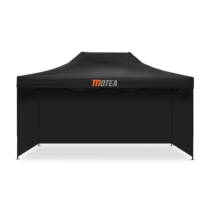 Set pavillon pliable - Tourtecs - 3x4,5 m - 4 parois incluses - Tapis moto GM1