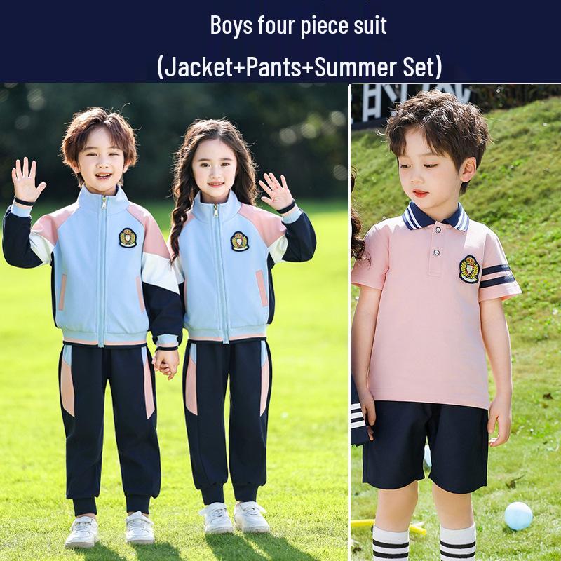 Elementary School Spring & Autumn Uniform Set: 2 or 3-Piece Sports Meet & Kindergarten Costume