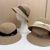 High brand Hepburn wind big eaves sunshade sun protection straw hat women summer travel seaside beach straw fisherman sun hat