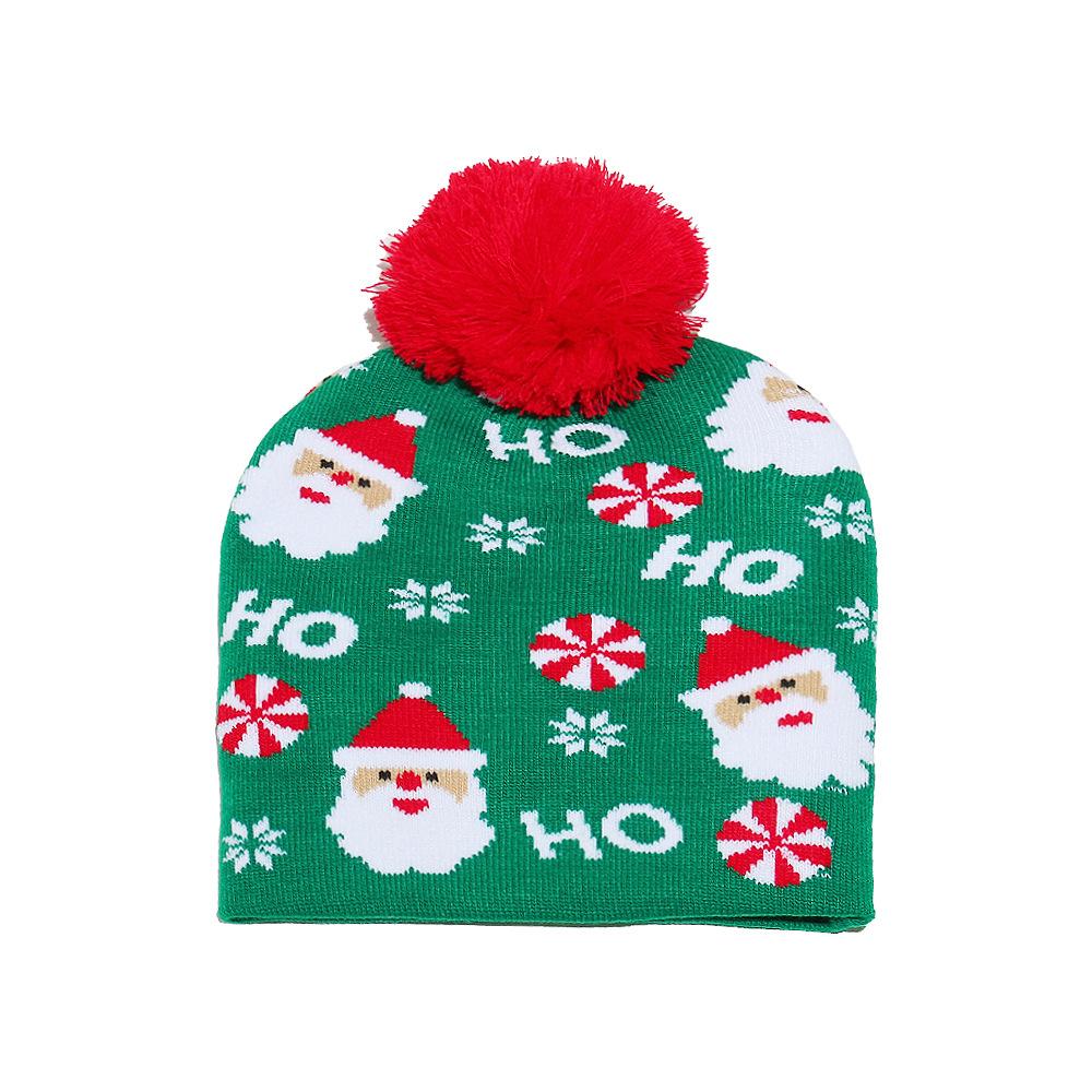 

2025 осень и зима новая рождественская шапка Temu Санта Лось теплая шапка Рождественская вязаная шапка женская M（56-58cm）