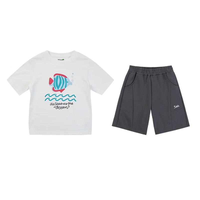 EBAER Kids  Summer Modal Antibacterial Short-Sleeve T-shirt & Shorts Set 110