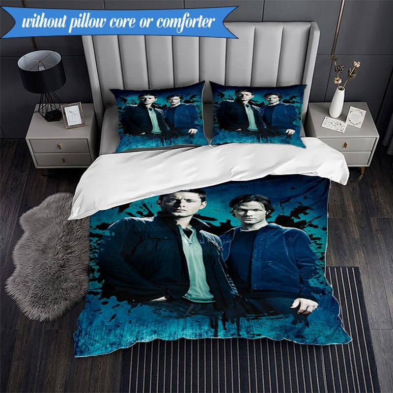Super-natural Darkness Deliverance 3pcs Bedding set,Ideal for Bedroom, Dormitory,Including Duvet Cover And 2pcs Pillowcases,Fan Gifts