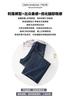 Fashion Korean version of scimitar pants jeans women's autumn high loose and thin design straight wide-leg pants