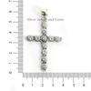 Natural Blue Topaz Cross Pendant, Anniversary Pendant, Round Gemstone Pendant, 925 Sterling Silver Pendant, Topaz Handmade Pendant