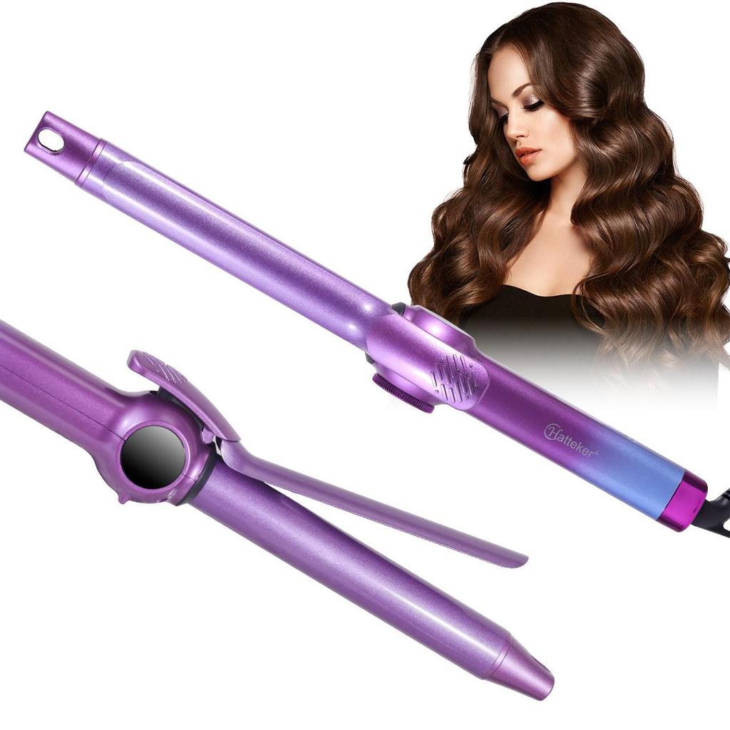 Tourmaline Ceramic Curling Iron with Negative Ions 5s Fast Heat-Up 100-230°C Adjustable Temperature LED Display Hair Curler for Long-Lasting Curls
