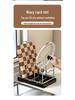 Stainless Steel Kitchen Rack for Plates, Cutting Boards, Pot Lids, and Draining Pans