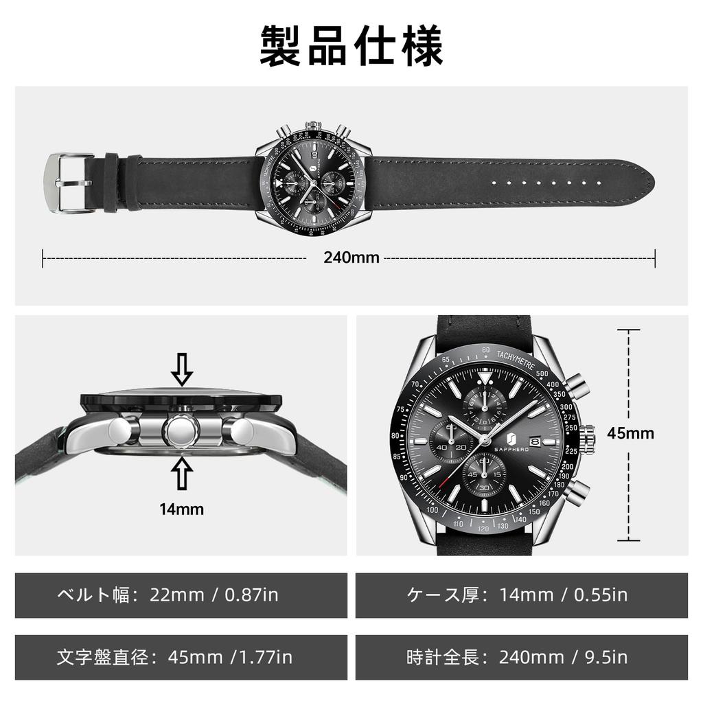 BY BENYAR Analog 50M Water Leather Quartz Gift for Men Men's Watch, Chronograph, Watch, Resistant, Business, Simple, Stylish, Popular, Formal, Strap,