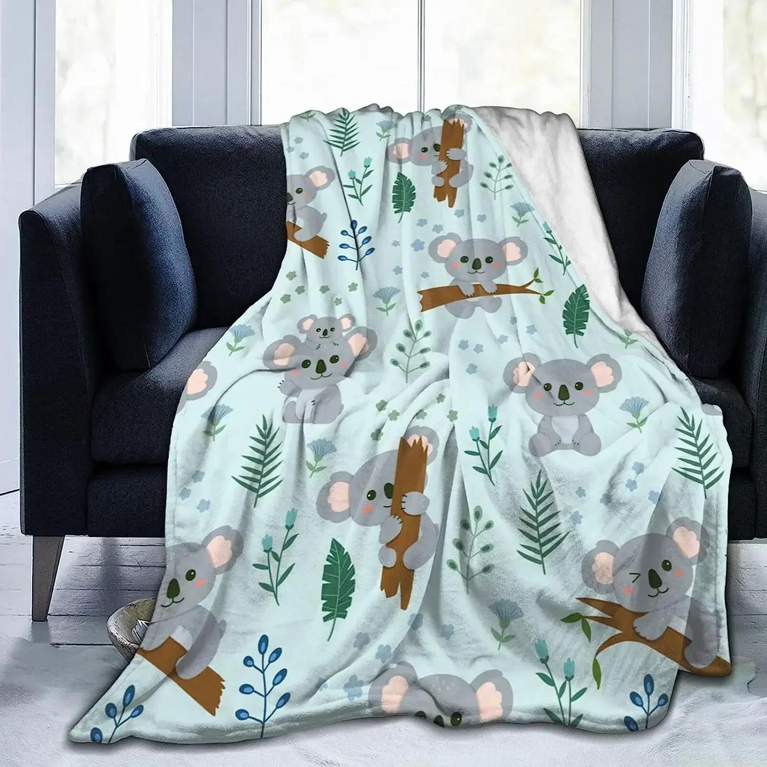 

Koala Blanket Ultra Plush All Season Lightweight Cozy Flannel Throw Blanket for Bed Chair Car Sofa Couch Bedroom 50 x40 75cmx90cm