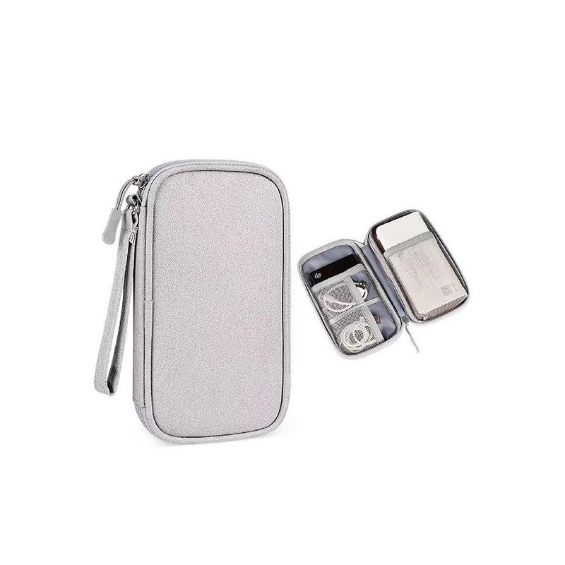 Tragbarer Kabelaufwickler Organizer Aufbewahrungstasche für digitale Produkte für Powerbank Digitale Kabeltasche Kopfhörer-Stoff Kopfhöreretui