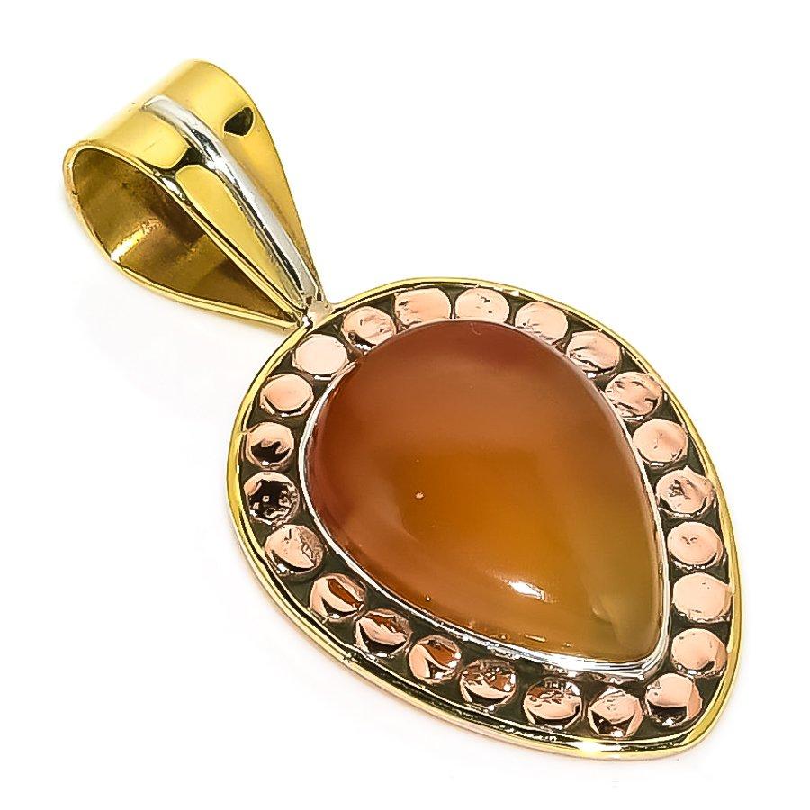 

Natural Montana Agate TwoTone 925 Solid Sterling Silver Gift Pendant 1.50 p0s18