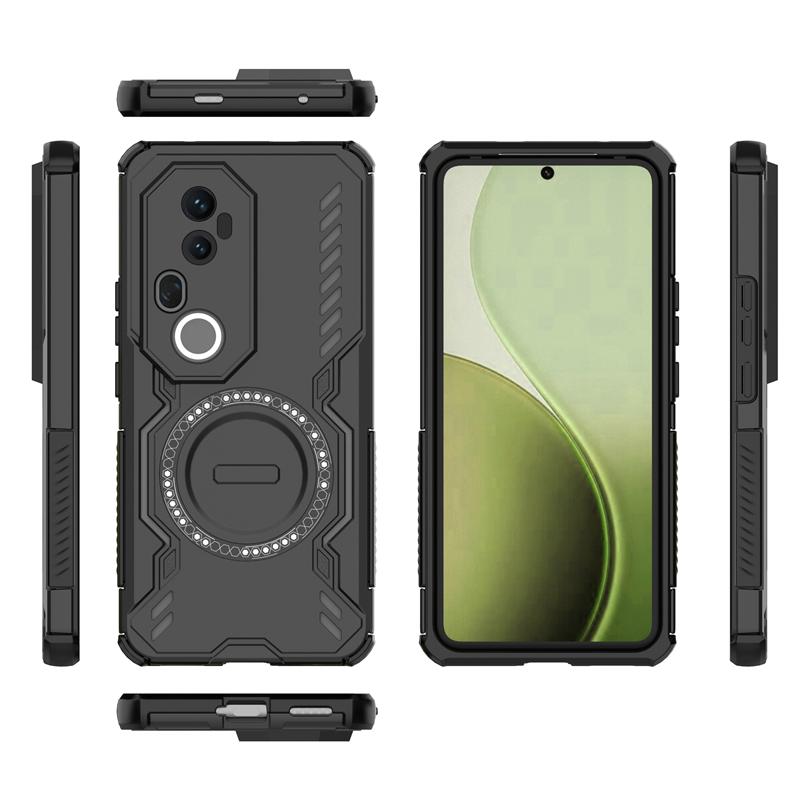 Shockproof Armor Case For Vivo T4 Ultra Magnetic Adsorption Wireless Charge Cover For Vivo T4 Ultra Case For Vivo T4 Ultra Case