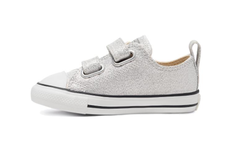 Converse All Star 2V Низкие детские кроссовки Серебристые для младенцев и малышей 767777C 19