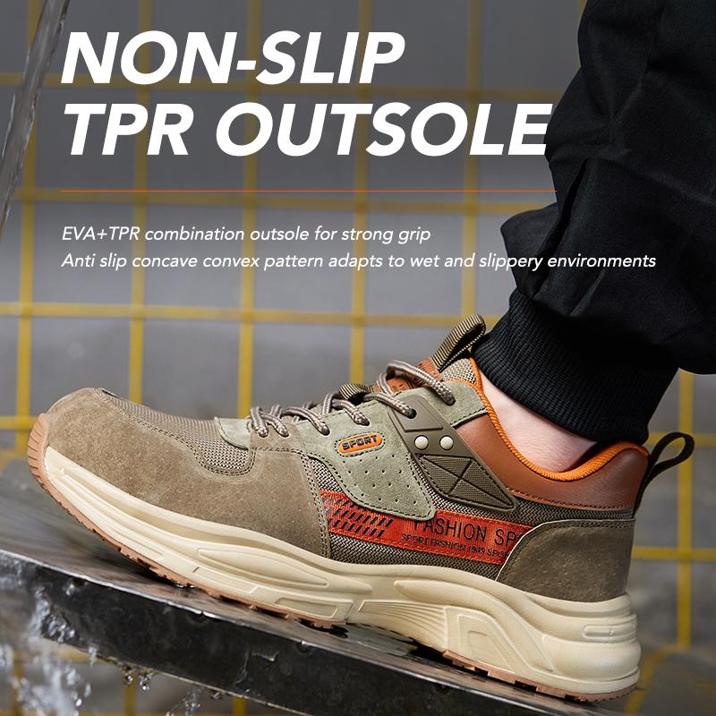 Anti-puncture Work Shoe For Man Breathable Safety Work Sneakers With Iron Toe Indestructible Shoes Breathable Work Boots