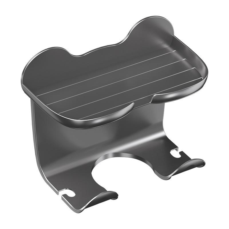 New Multi-functional Non-punching Suction Cup Bathroom Hair Dryer Holder Bear Head Integrated Hair Dryer Holder Storage Rack