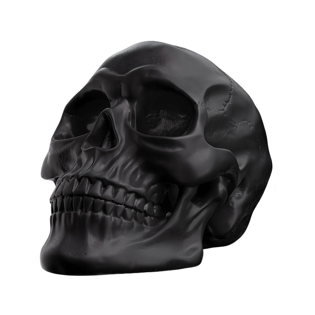 2025 Dödskalle Staty Skulptur Halloween Dekoration Harts Dödskalle Skelett Hantverk för Målning Medicinska Rekvisita Bar Disk Heminredning