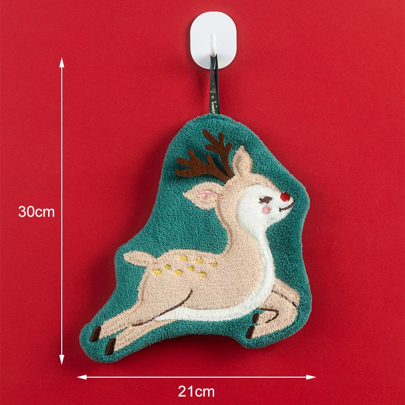 

Рождественская коллекция Коралловый флис Ручные полотенца Для дома Маленькие ручные полотенца Подвесные для кухни и ванной Быстросохнущие полотенца