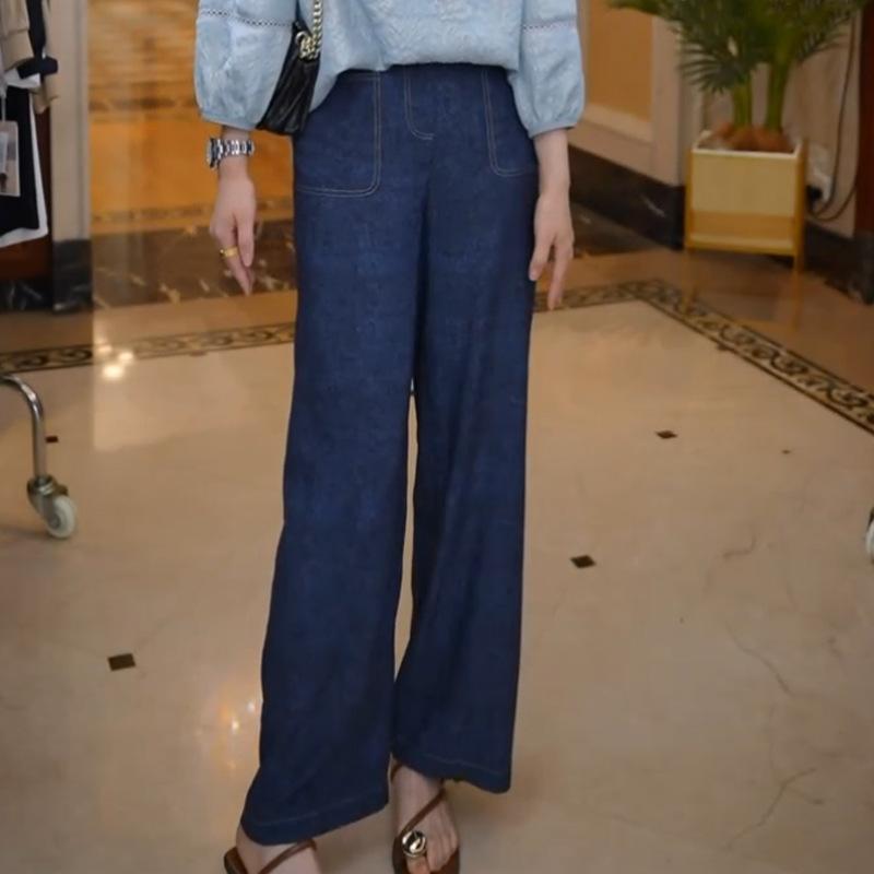 Silk top women's casual T-shirt  dress new hollow mulberry silk shirt can be matched with pants