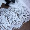 4m X18cm White French Chantilly Lace, Non-stretch Scalloped Eyelash Nylon Lace Fabric for Sewing, Bra, Underwear, Lingerie, Dress, Garment, Crafting