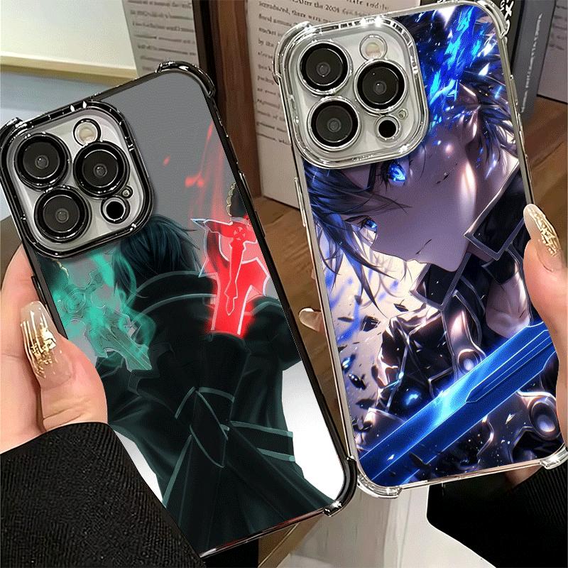 Sword Art Online Kirito Plating Phone Case For Xiaomi Poco X5 X6 X7 X8 Pro Max F8 Ultra F7 M8 M7 M5S Redmi 15C 15 14C 13C 13 X3